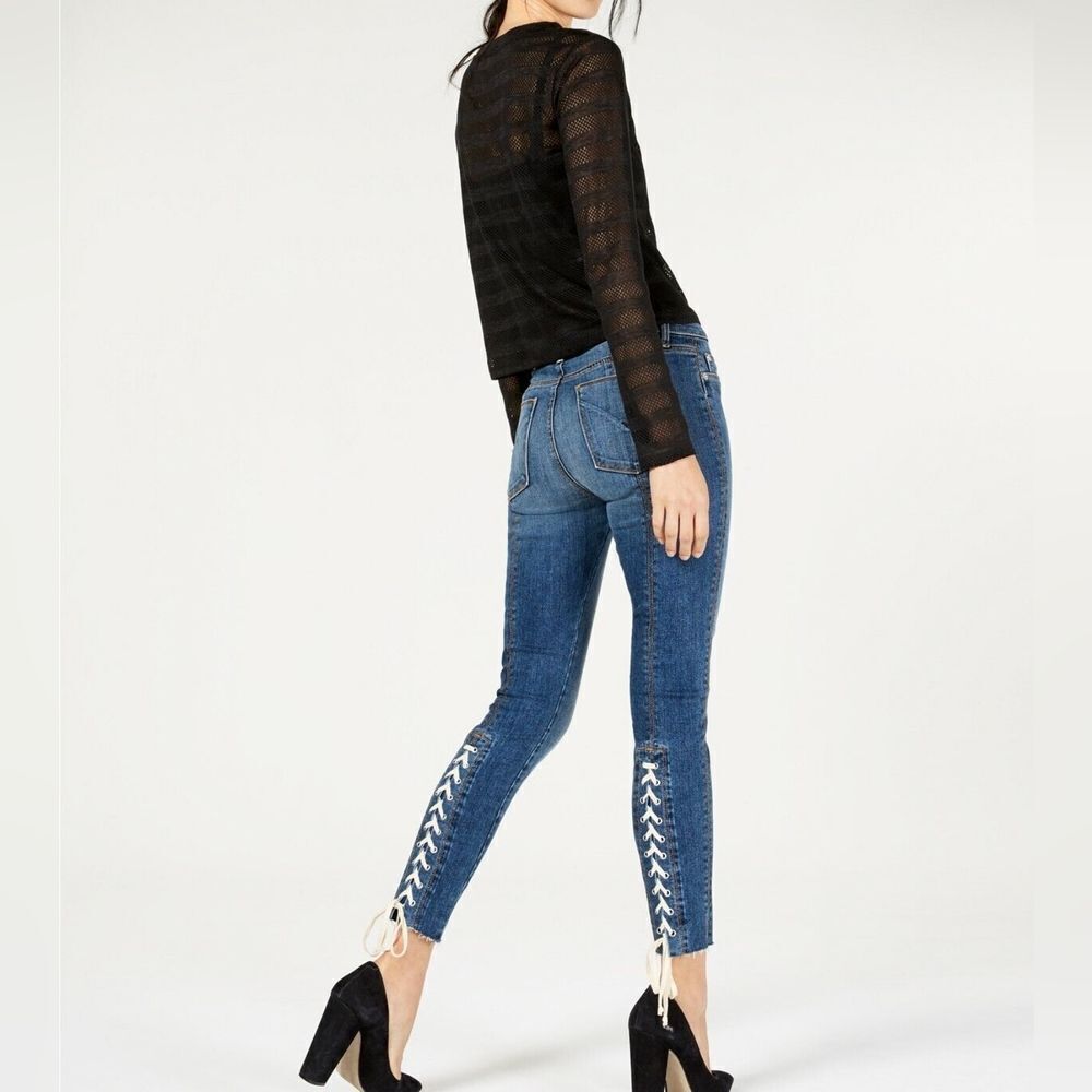 Hudson Nico Lace-Up Skinny Jeans Size 31